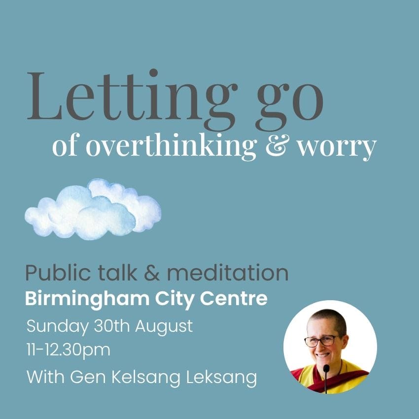 Public talk: Letting Go of Overthinking & Worry