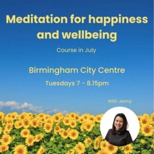 July Meditation course: Birmingham City Centre - Tuesday evening