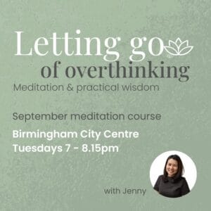 September Meditation course: Birmingham City Centre - Tuesday evening